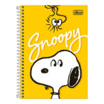 Caderno 1/4 Pequeno Espiral Capa Dura 80 Folhas Snoopy - Estampas Sortidas