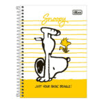 Caderno 1/4 Pequeno Espiral Capa Dura 80 Folhas Snoopy - Estampas Sortidas