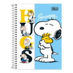 Caderno 1/4 Pequeno Espiral Capa Dura 80 Folhas Snoopy - Estampas Sortidas