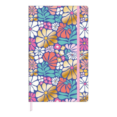 Caderno Sem Pauta Costurado Capa Dura Fitto 80 Folhas Trend Floral - Estampas Sortidas