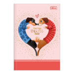 Caderno 1/4 Pequeno Brochura Costurado Sem Mola Capa Dura 80 Folhas Brownie - Estampas Sortidas