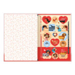 Caderno 1/4 Pequeno Brochura Costurado Sem Mola Capa Dura 80 Folhas Brownie - Estampas Sortidas