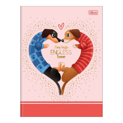 Caderno Brochura Costurado Sem Mola Universitário Grande Capa Dura 80 Folhas Brownie - Estampas Sort