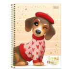 Caderno Espiral Universitário Grande Capa Dura 256 Folhas 16 Matérias Brownie - Estampas Sortidas
