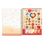Caderno Espiral Universitário Grande Capa Dura 256 Folhas 16 Matérias Brownie - Estampas Sortidas