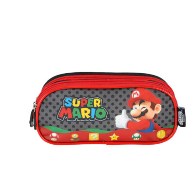 Estojo Triplo Super Mario Bros - Preto