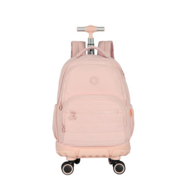 Mochila Com Rodinhas - Salmão