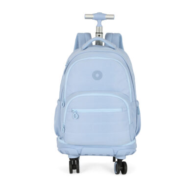 Mochila Com Rodinhas - Azul Claro