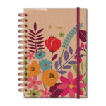Planner Espiral Permanente - Floral Kraft