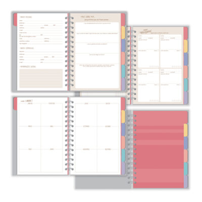 Planner Espiral Permanente – Cereja