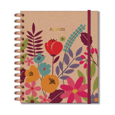 Agenda Espiral Pequena 2026 - Floral Kraft