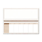 Planner Espiral Organizador Semanal - Floral Kraft
