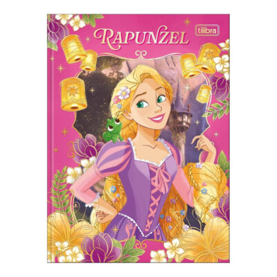 Caderno Espiral Colegial Médio Capa Dura 80 Folhas Princesa - Estampas Sortidas