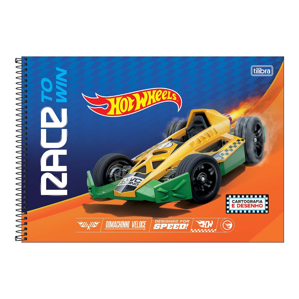 Caderno De Cartografia E Desenho Espiral 80 Folhas Hot Wheela - Estampas Sortidas Caderno De Cartografia E Desenho Espiral 80 Folhas Hot Wheela - Estampas Sortidas