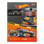 Caderno Brochura Costurado Sem Mola Universitário Grande Capa Dura 48 Folhas Hot Wheels - Estampas S
