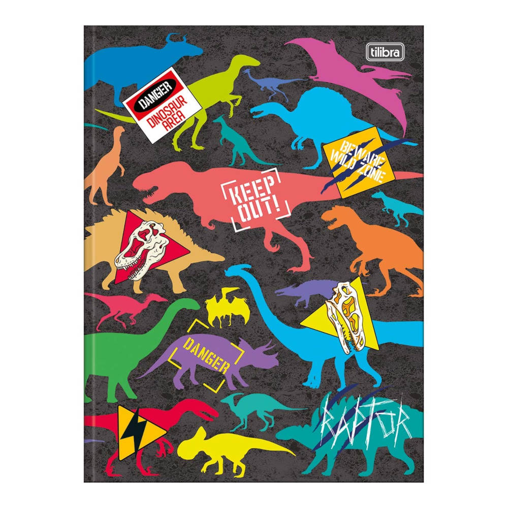 Caderno Brochura Costurado Sem Mola Universitário Grande Capa Dura 80 Folhas Raptor - Estampas Sorti Caderno Brochura Costurado Sem Mola Universitário Grande Capa Dura 80 Folhas Raptor - Estampas Sorti