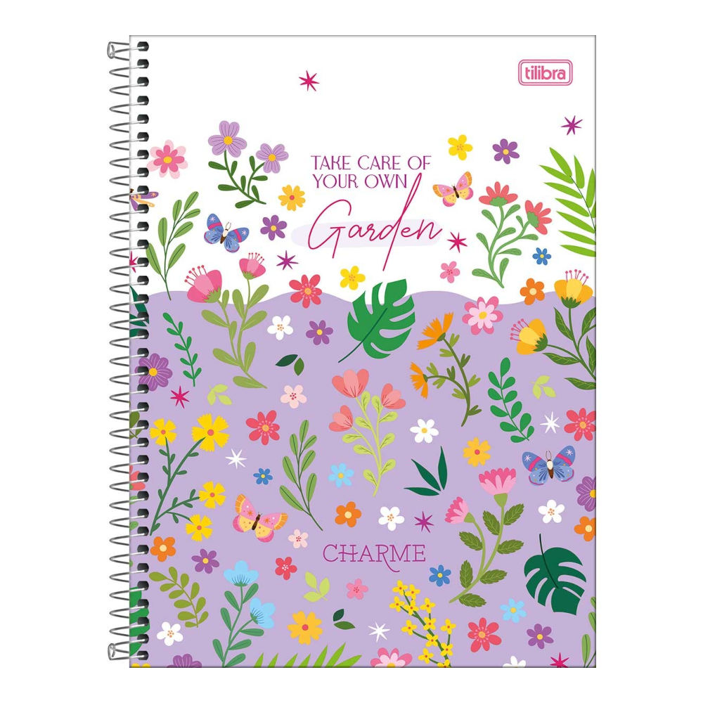 Caderno Espiral Universitário Grande Capa Dura 80 Folhas Charme - Estampas Sortidas Caderno Espiral Universitário Grande Capa Dura 80 Folhas Charme - Estampas Sortidas