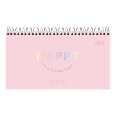 Agenda Espiral Happy Bolso 2026 - Cores Sortidas