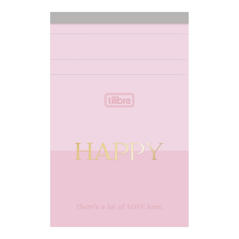 Caderneta Grampeada Com 80 Folhas 76mmx118mm Happy - Cores Sortidas Caderneta Grampeada Com 80 Folhas 76mmx118mm Happy - Cores Sortidas