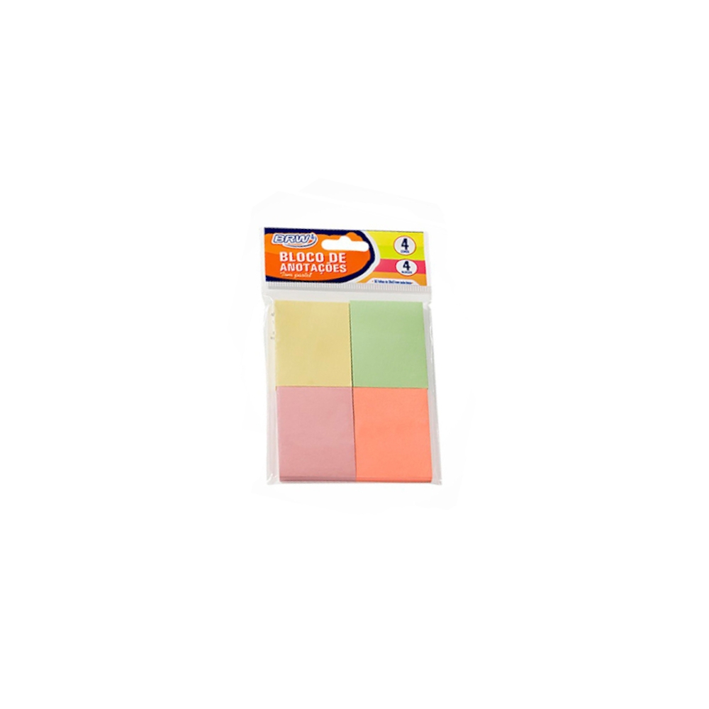 Bloco De Anotações Auto Adesivo Pastel - Colorido Bloco De Anotações Auto Adesivo Pastel - Colorido