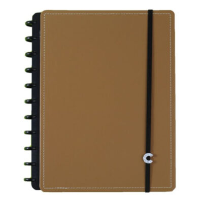 Caderno Inteligente Universitário Grande Espiral Com 80 Folhas - Caramelo