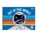 Caderno De Desenho E Cartografia Espiral 80 Folhas Pepper - Estampas Sortidas