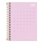 Caderneta Espiral Capa Dura 80 Folhas Happy - Estampas Diversas