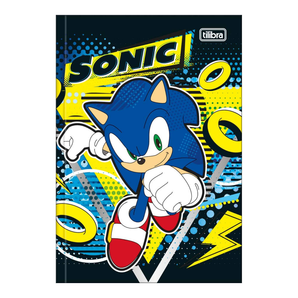 Caderno 1/4 Pequeno Brochura Costurado Sem Mola Capa Dura 80 Folhas Sonic - Estampas Sortidas Caderno 1/4 Pequeno Brochura Costurado Sem Mola Capa Dura 80 Folhas Sonic - Estampas Sortidas