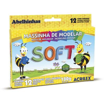 Massa De Modelar Soft Com 12 Cores