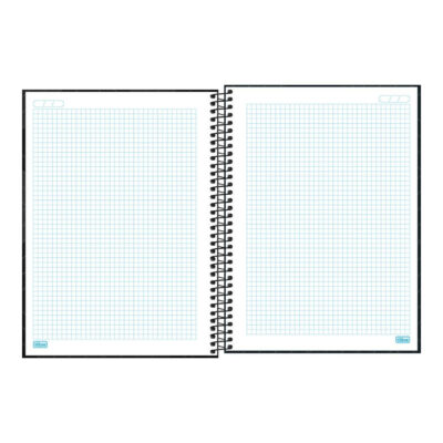 Caderno Espiral Universitário Grande Capa Dura 96 Folhas Quadriculado 5x5mm Zip – Estampas Sortidas