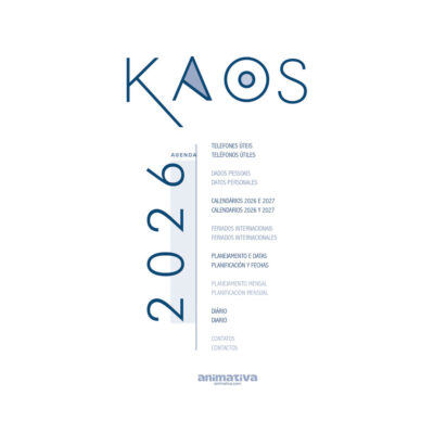 Agenda Costurada Kaos 2026 – Preta