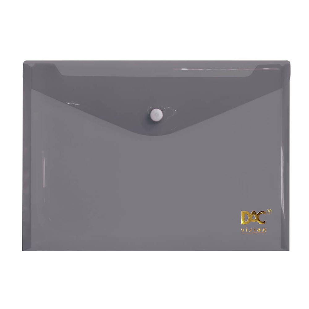 Envelope Plástico Com Botão 360x235mm - Fumê Envelope Plástico Com Botão 360x235mm - Fumê