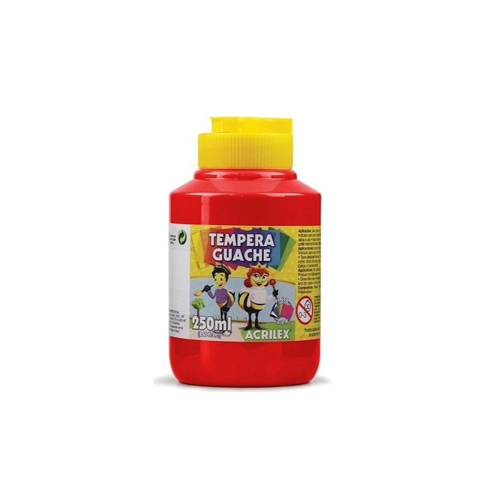Tinta Guache 250ml - Vermelho Fogo Tinta Guache 250ml - Vermelho Fogo