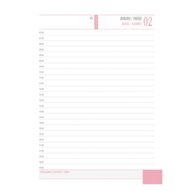 Agenda Costurada Soft Colors 2026 – Cores Sortidas