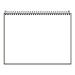 Caderno Espiral Sketchbook Académie 50 Folhas Sem Linha Capa Plástica - Preto