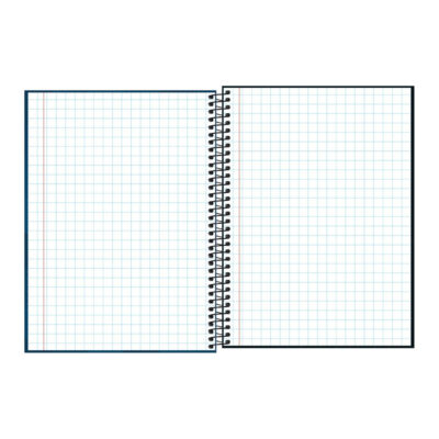 Caderno Espiral Universitário Grande Capa Dura 80 Folhas Quadriculado 7x7mm – Cores Sortidas