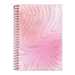 Caderno 1/4 Pequeno Espiral Capa Dura 80 Folhas Blush - Estampas Sortidas