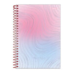 Caderno 1/4 Pequeno Espiral Capa Dura 80 Folhas Blush - Estampas Sortidas