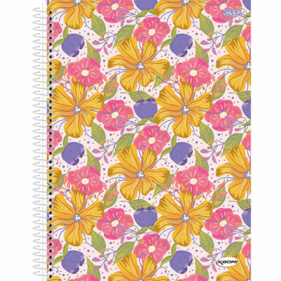 Caderno 1/4 Pequeno Espiral Capa Dura 96 Folhas Kbom - Estampas Sortidas