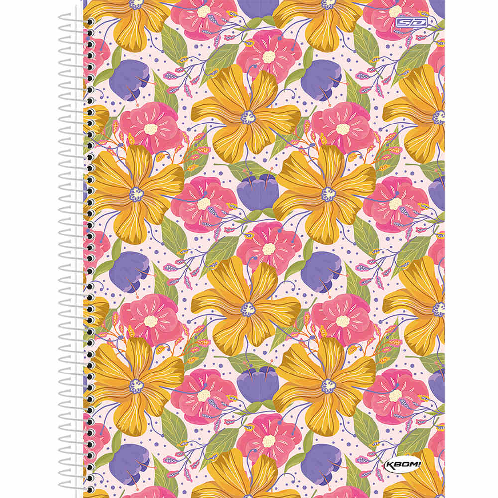 Caderno 1/4 Pequeno Espiral Capa Dura 96 Folhas Kbom - Estampas Sortidas Caderno 1/4 Pequeno Espiral Capa Dura 96 Folhas Kbom - Estampas Sortidas