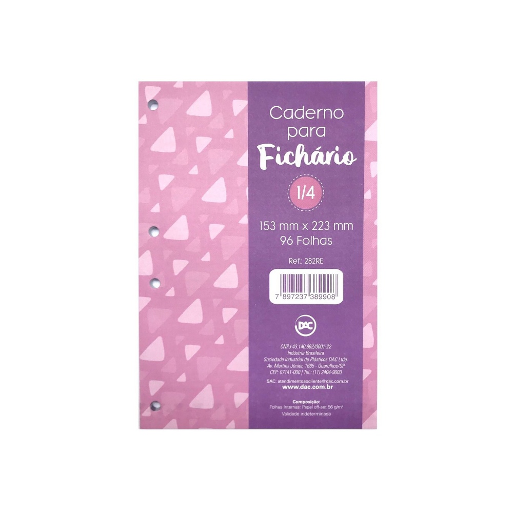 Bloco Refil 1/4 4 Furos Pautado 96 Folhas Bloco Refil 1/4 4 Furos Pautado 96 Folhas