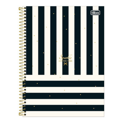 Caderno Espiral Universitário Grande Capa Dura 160 Folhas 10 Matérias Connect West Village - Estampa