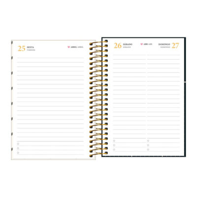 Agenda Espiral M5 West Village 2026 – Cores Sortidas