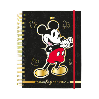 Caderno Espiral Universitário Grande Capa Dura Com 80 Folhas Smart - Mickey