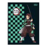 Caderno Brochura Costurado Sem Mola Universitário Grande Capa Dura 80 Folhas Demon Slayer - Estampas
