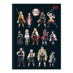 Caderno Brochura Costurado Sem Mola Universitário Grande Capa Dura 80 Folhas Demon Slayer - Estampas