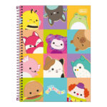 Caderno Espiral Capa Dura Universitário 80 Folhas Squishmallows - Estampas Sortidas