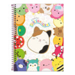 Caderno Espiral Capa Dura Universitário 80 Folhas Squishmallows - Estampas Sortidas