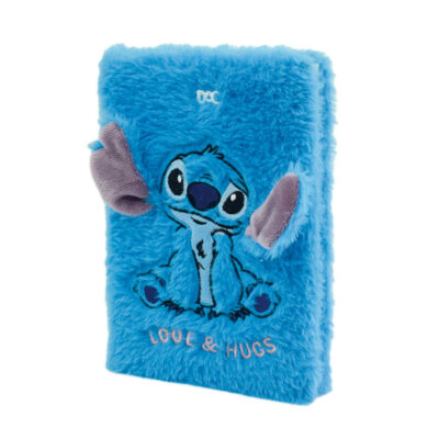 Caderno 1/4 Pequeno Brochura Costurado Sem Mola 80 Folhas Fluppy Pelúcia - Stitch Azul Caderno 1/4 Pequeno Brochura Costurado Sem Mola 80 Folhas Fluppy Pelúcia - Stitch Azul