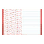 Caderno 1/4 Pequeno Brochura Costurado Sem Mola Capa Dura 80 Folhas Fini - Estampas Sortidas